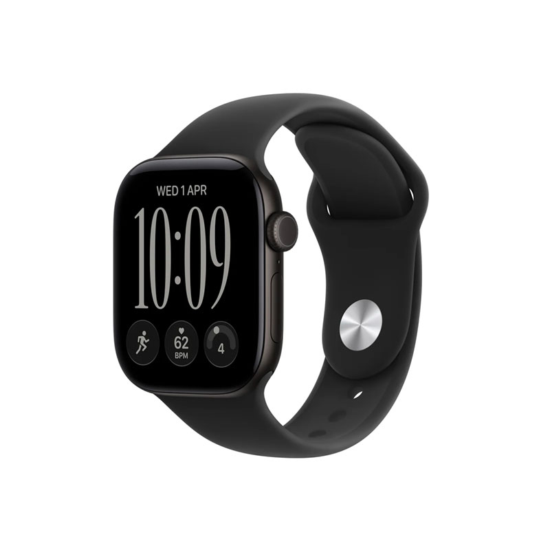 Apple Watch Series 12 Black Aluminium Case with Black Sport Band