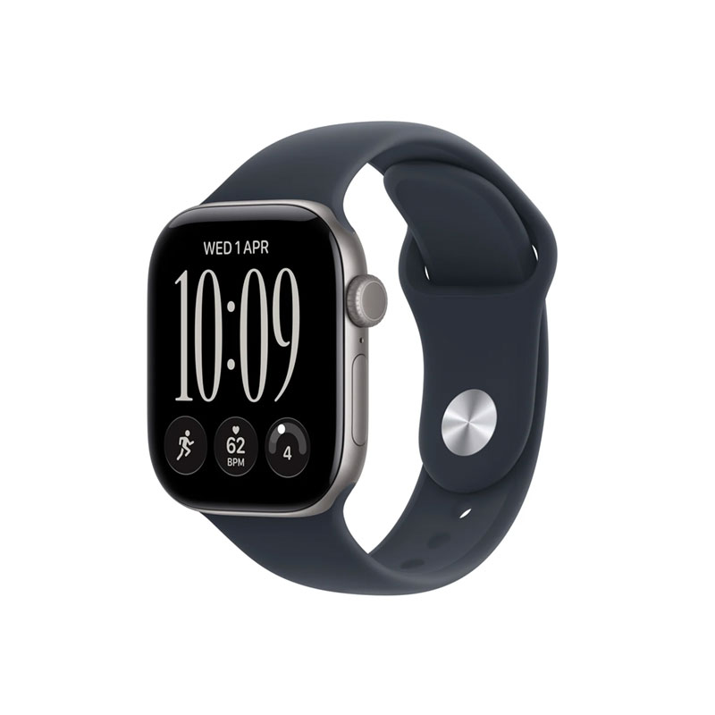 Apple Watch Series 12 Space Grey Aluminium Case with Navy Blue Solo Loop